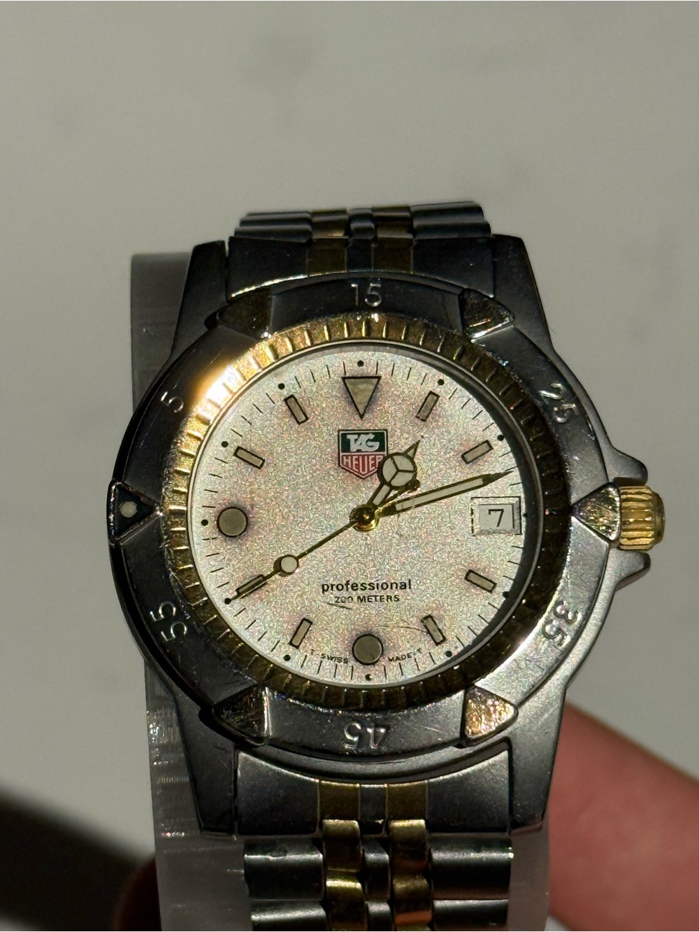 TAG Heuer ‘Obama’ Professional 200M Two-Tone Glitter Dial Dive Watch 1500 Series